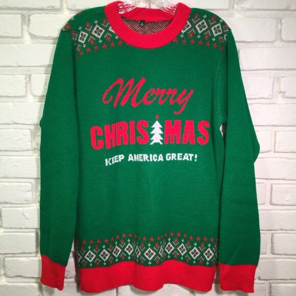 Ugly Christmas Sweater Keep America Great ! Themed Adult unisex small - Picture 1 of 5